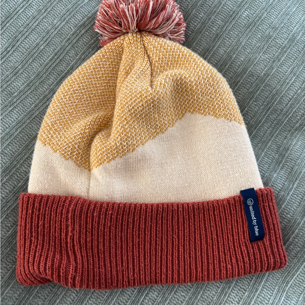 United by Blue - Beanie with Pom Pom - Yellow and Red